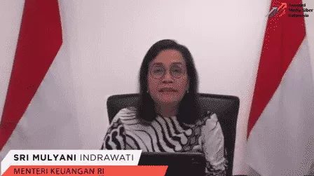 Khofifah Tunggu Kegiatan Amsi Di Jatim - Portalmadura.com Menteri Keuangan Sri Mulyani saat menghadiri pembukaan Kongres II Asosiasi Media Siber Indonesia (AMSI) secara virtual (tangkapan layar)