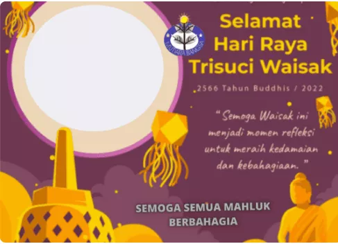 12 Link Download Twibbon Hari Waisak 2022 Keren Untuk Sosial Media - Portalmadura.com twibbon hari raya waisak 2022