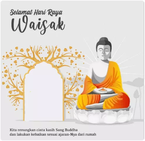 12 Link Download Twibbon Hari Waisak 2022 Keren Untuk Sosial Media - Portalmadura.com twibbon hari raya waisak 2022