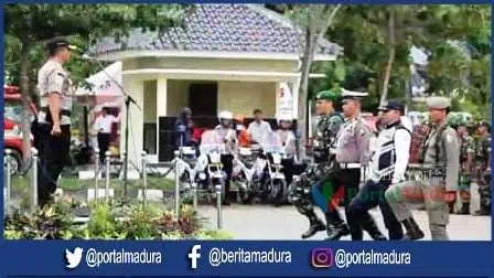 Cegah Tindak Krimanal, Polres Sampang Terjunkan 250 Personel Gabungan