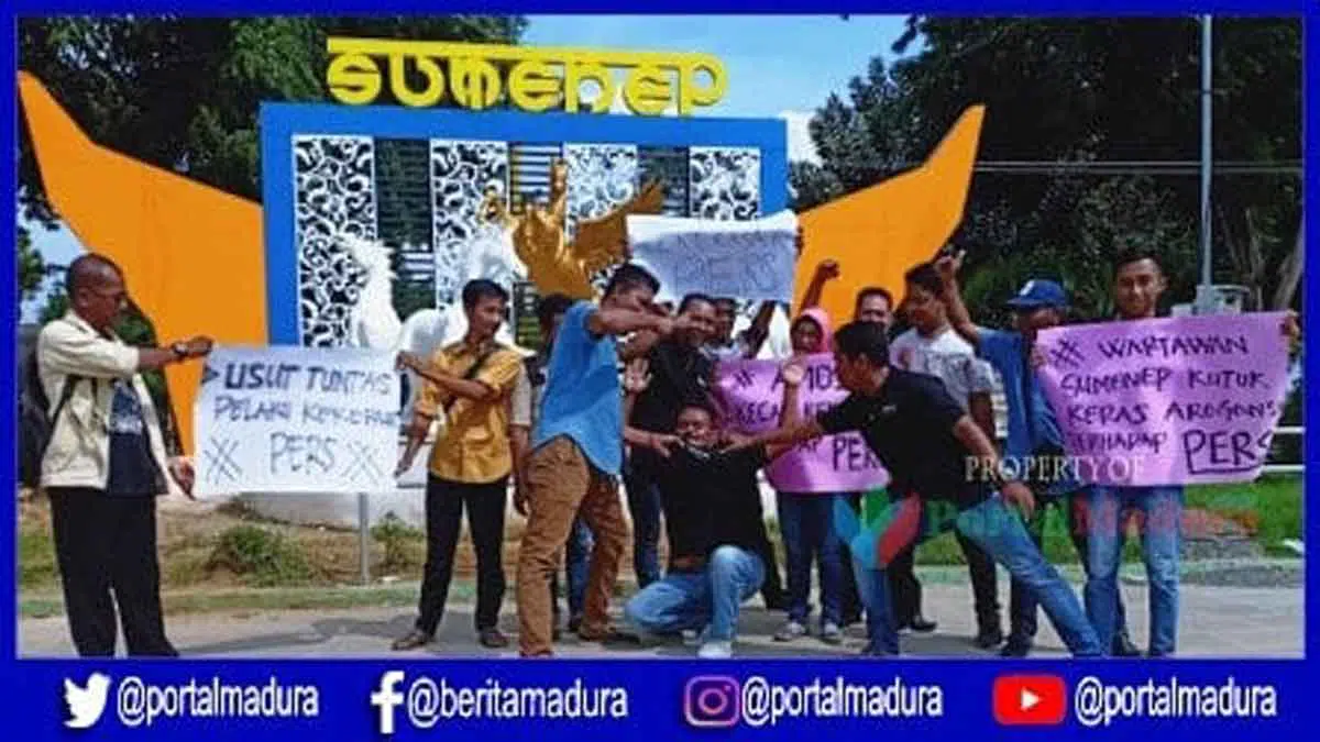 Aksi Solidaritas, Wartawan Sumenep Gelar Demo