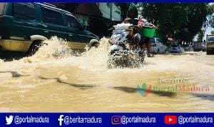 Banjir Landa Perkampungan Warga Blega Bangkalan
