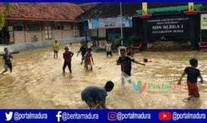 Kelas Tergenang Banjir, Siswa SDN Blega I Bangkalan Dibebaskan