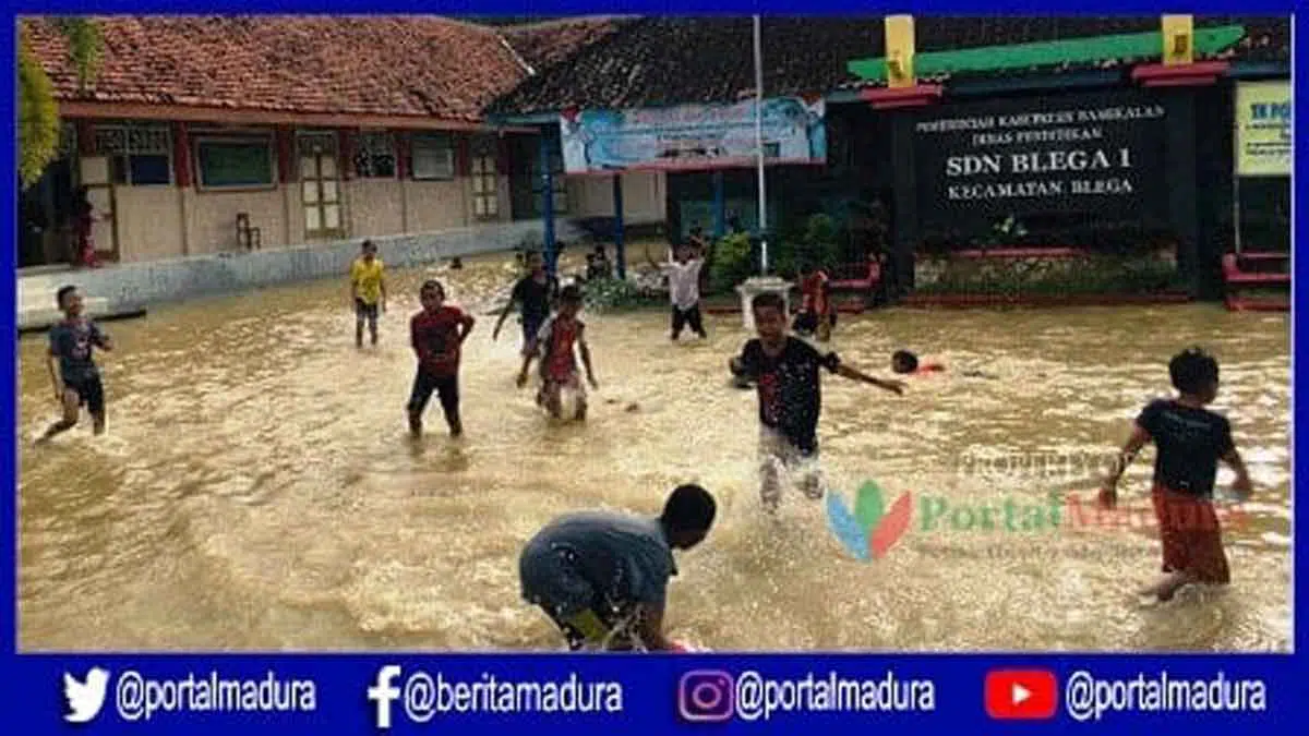 Kelas Tergenang Banjir, Siswa SDN Blega I Bangkalan Dibebaskan