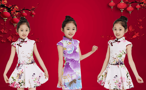 Custom Baju Cheongsam Anak dan Gaya Rambut Si Kecil 