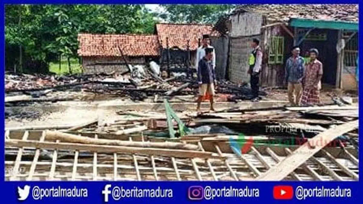 Dua Rumah Warga Sampang Ludes Terbakar