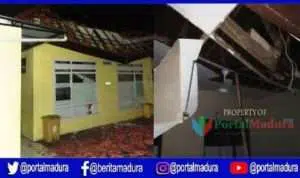 Hujan, Dua Ruang Inap Puskesmas Pasean Pamekasan Ambruk