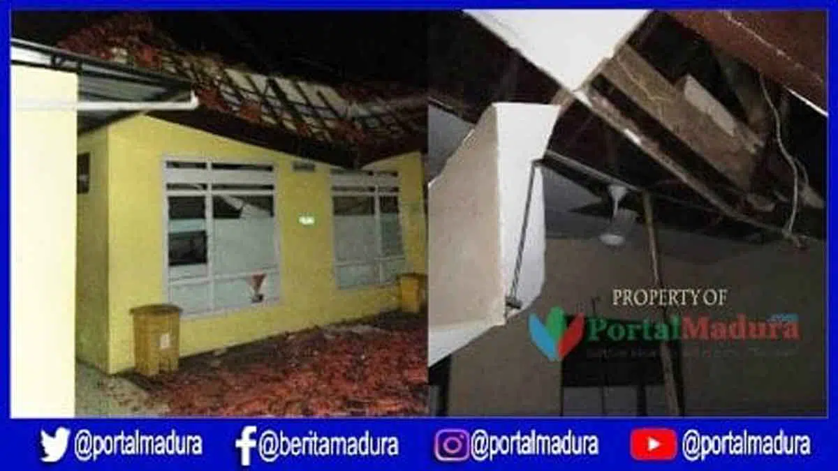 Hujan, Dua Ruang Inap Puskesmas Pasean Pamekasan Ambruk