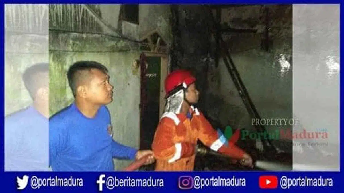 Nyalakan Lilin di Atas Ranjang, Rumah Warga Sampang Terbakar