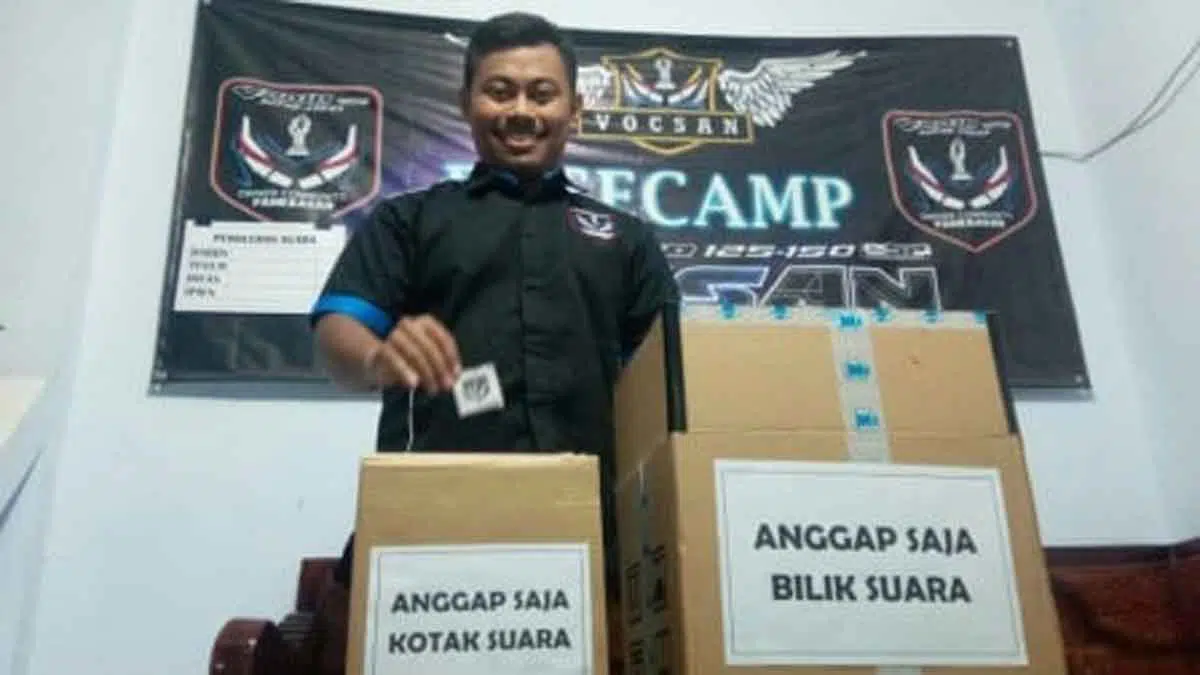 Gunakan Kotak Suara Kardus,  Komunitas Motor Vario Pamekasan Gelar Pemilihan Ketua Ala Pemilu