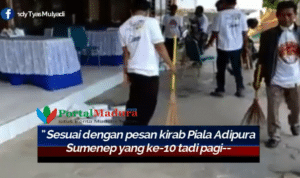 Usai Acara Sandiaga Uno di GNI, Karjo Sumenep Bersih-bersih