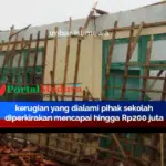 Gedung MI Ponpes Nurul Islam Pulau Sepangkur Besar Ambruk Total