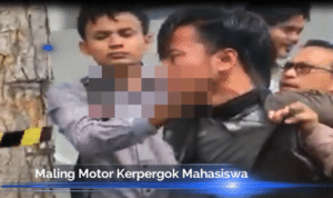 VIDEO-Maling Motor Nyaru Mahasiswa Pamekasan Nyaris Babak Belur