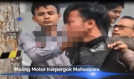 VIDEO-Maling Motor Nyaru Mahasiswa Pamekasan Nyaris Babak Belur