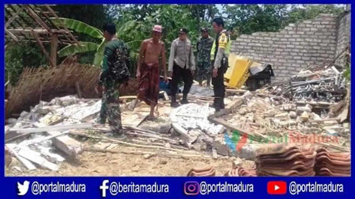 Rumah Warga Rusak, Hujan Es dan Puting Beliung Landa Madura