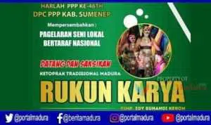 Gratis! Malam Ini Rukun Karya Bersama PPP di Lapangan Giling Sumenep
