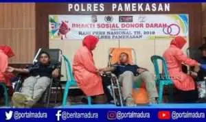 Aksi Donor Darah Warnai Peringatan HPN 2019 di Pamekasan