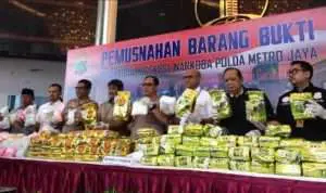 Polisi Musnahkah 123 Kilogram Sabu dan 92 Ribu Butir Ekstasi
