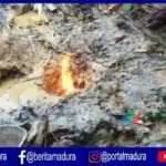 VIDEO – Penampakan Sumur Bor Semburkan Api di Sumenep