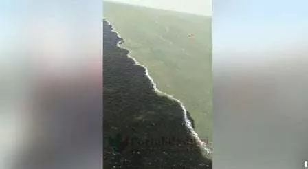 Heboh, Fenomena Air Laut Suramadu Bagai Terpisah