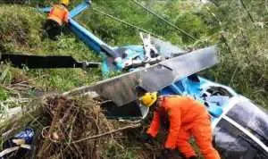 Helikopter jatuh di Tasikmalaya