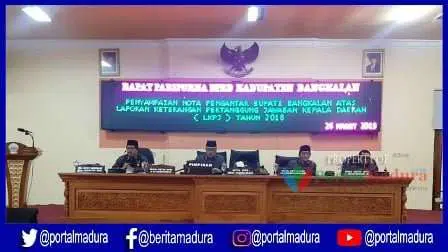 DPRD Bangkalan Gelar Rapat Paripurna LKPJ Bupati Tahun 2018