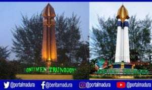 Tuai Kritikan, Warna Cat Tugu Monumen Trunojoyo Diubah Atas Perintah Bupati Sampang