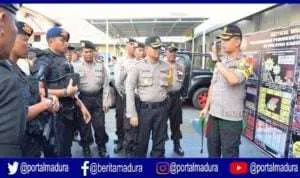 2 Kompi Brimob Lapisi Pasukan Pengamanan Pemilu di Pamekasan