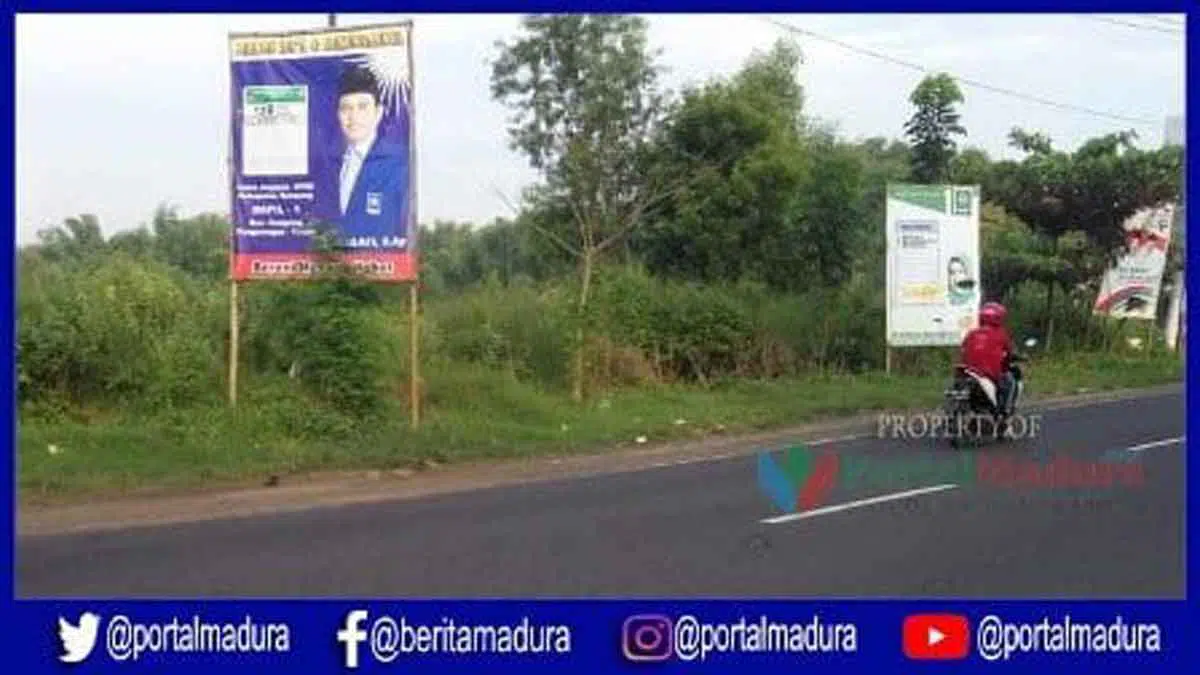 Masa Tenang, APK Pemilu 2019 Masih Terlihat di Sampang