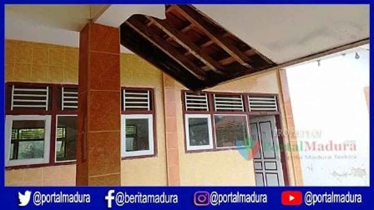 Gempa Sumenep, Atap Sekolah Ambrol UNBK Dihentikan