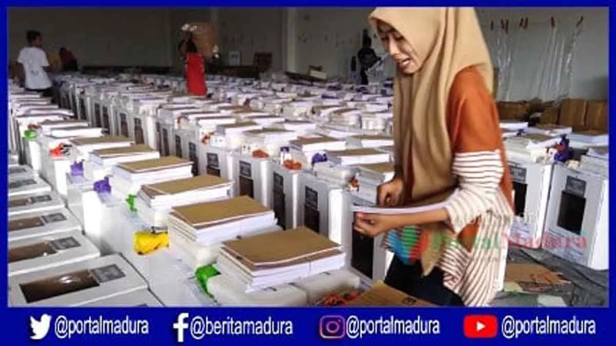 H-2 Pemilu 2019, KPU Sumenep Masih Kekurangan Surat Suara