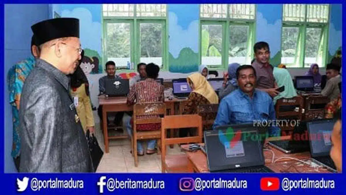 Hari Terakhir Bupati Sumenep Sidak UNBK Paket C