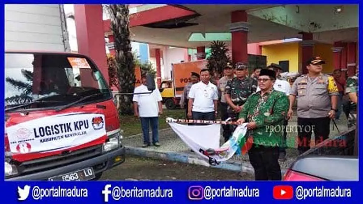 KPU Bangkalan Distribusikan Logistik Pemilu 2019 ke PPK