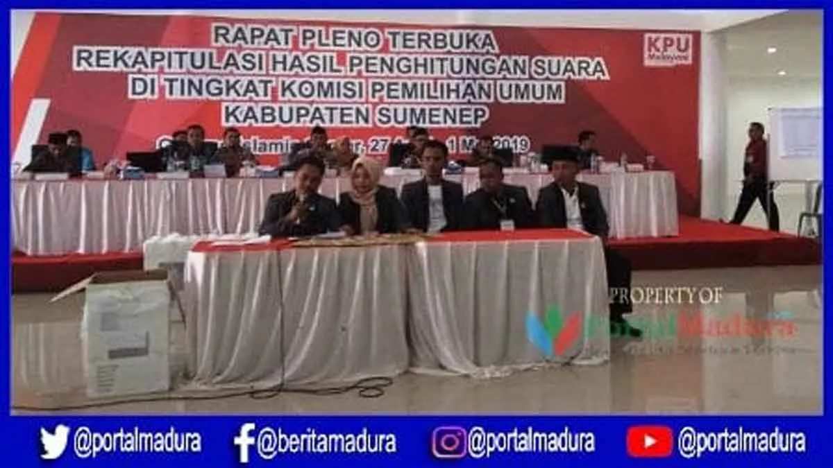 KPU Sumenep Mulai Rekapitulasi Suara Tingkat Kabupaten