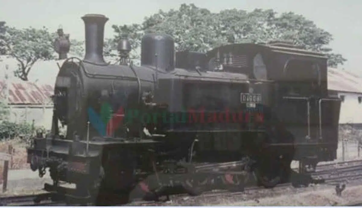 Lokomotif uap kode D-1608, salah satu yang pernah beroperasi di Madura. (Foto: Istimewa)
