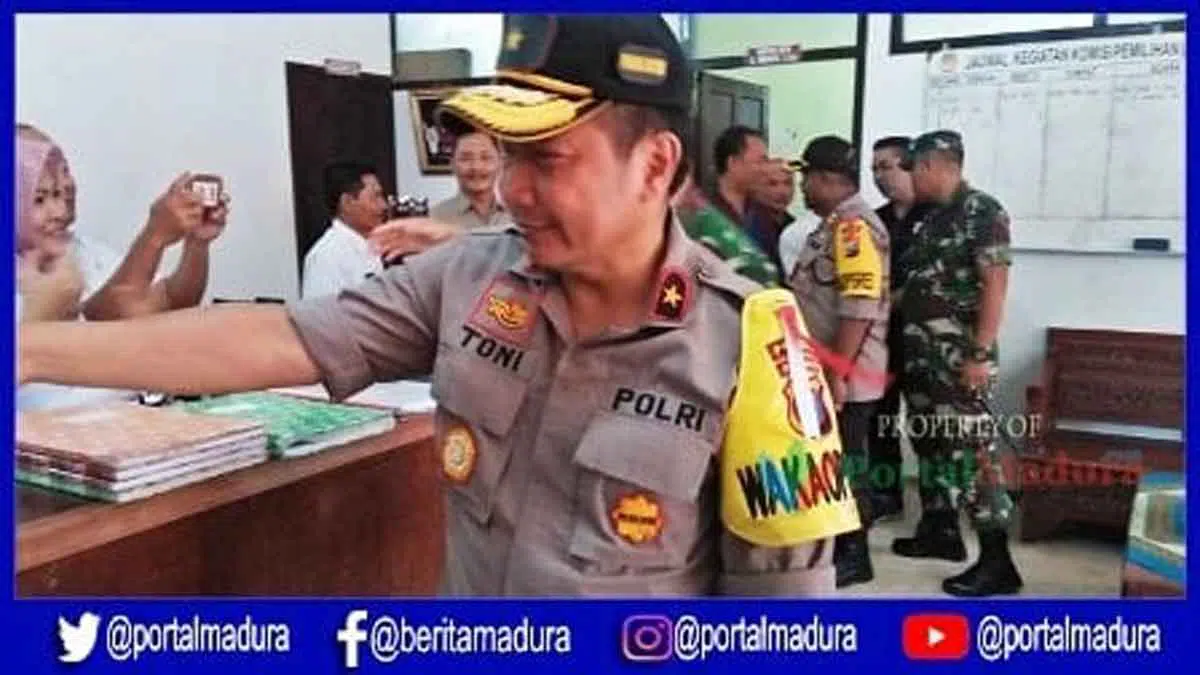 Pasca Pemilu, Wakapolda Jatim Tinjau KPU Sumenep