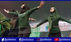 Diguyur Hujan, Senam Sehat Bersama Go-Jek Madura Tetap Meriah