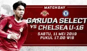 Sedang Berlangsung LINK LIVE Streaming Garuda Select vs Chelsea U-16 Supper Soccer TV