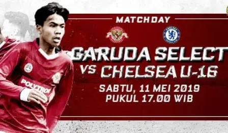 Sedang Berlangsung LINK LIVE Streaming Garuda Select vs Chelsea U-16 Supper Soccer TV