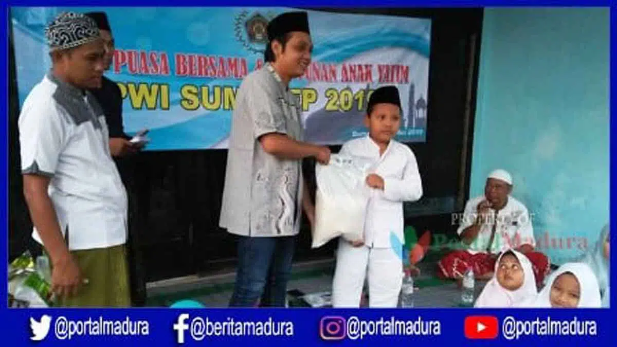 PWI Sumenep Gelar Buka Puasa Bersa dan Santunan Anak Yatim