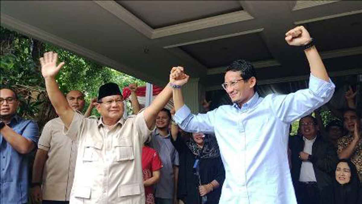 Prabowo-Sandi tolak hasil resmi pilpres