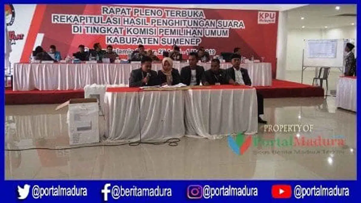 Rekapitulasi Suara Tingkat KPU Sumenep Tersisa 4 Kecamatan