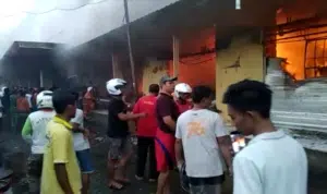 Kebakaran Pasar Anom Sumenep Enam Kios Ludes