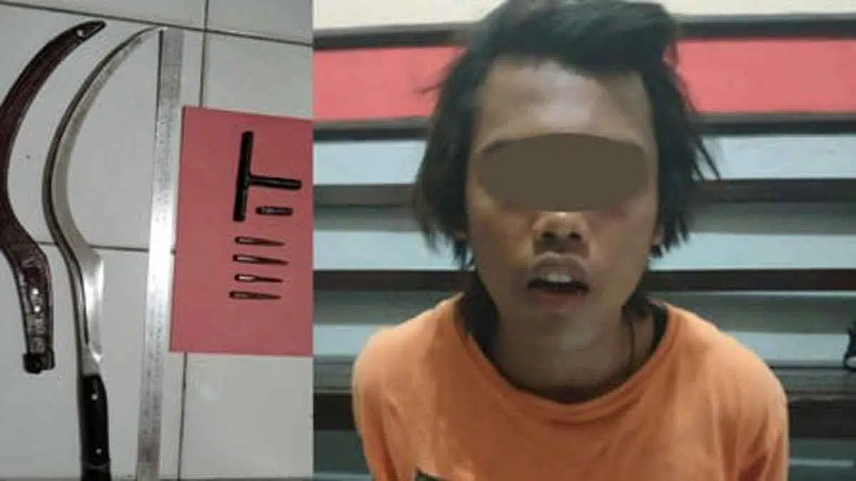 Pemuda Ini Bawa Sajam dan Kunci T serta Magnet
