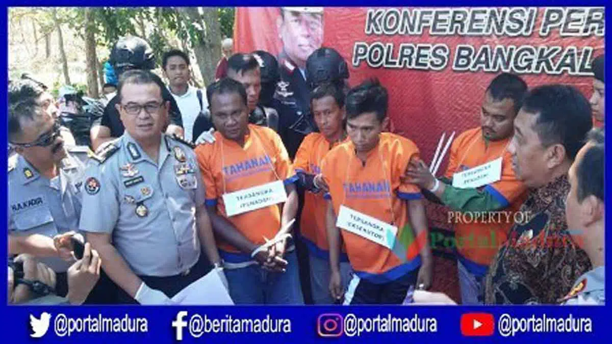 Satpam UTM Terlibat, 4 Pelaku Begal Diringkus Polisi Bangkalan