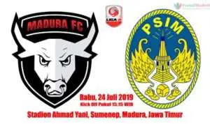 Live Score Babak Pertama Madura FC Vs PSIM Yogyakarta, 1-0