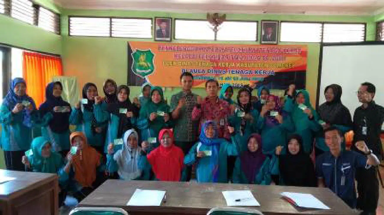 Peserta pelatihan tata boga tahun 2019 yang mendapatkan kartu BPJS Ketenagakerjaan (Foto. Joni Suhartono)