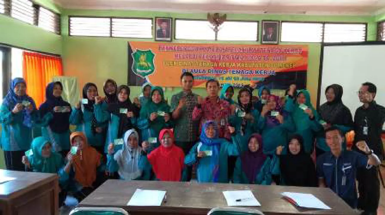 Peserta Pelatihan di Disnaker Sumenep Dapat Kartu BPJS Ketenagakerjaan