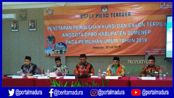 KPU Sumenep Tetapkan 50 Caleg Terpilih Periode 2019-2024