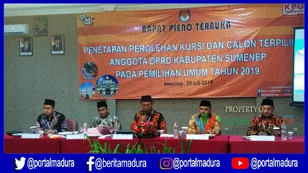 KPU Sumenep Tetapkan 50 Caleg Terpilih Periode 2019-2024